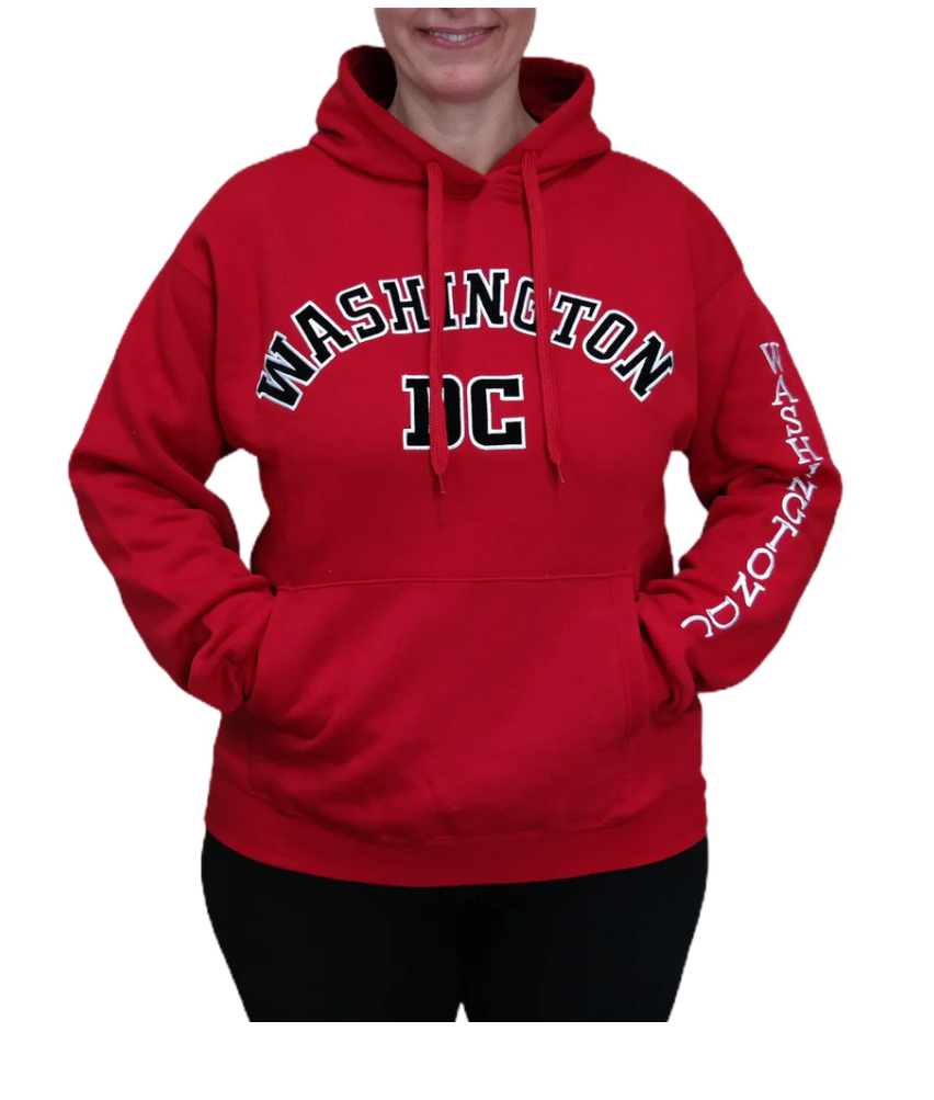 Adult Red Washington DC Hooded Sweatshirt XXL The Old Town Shop