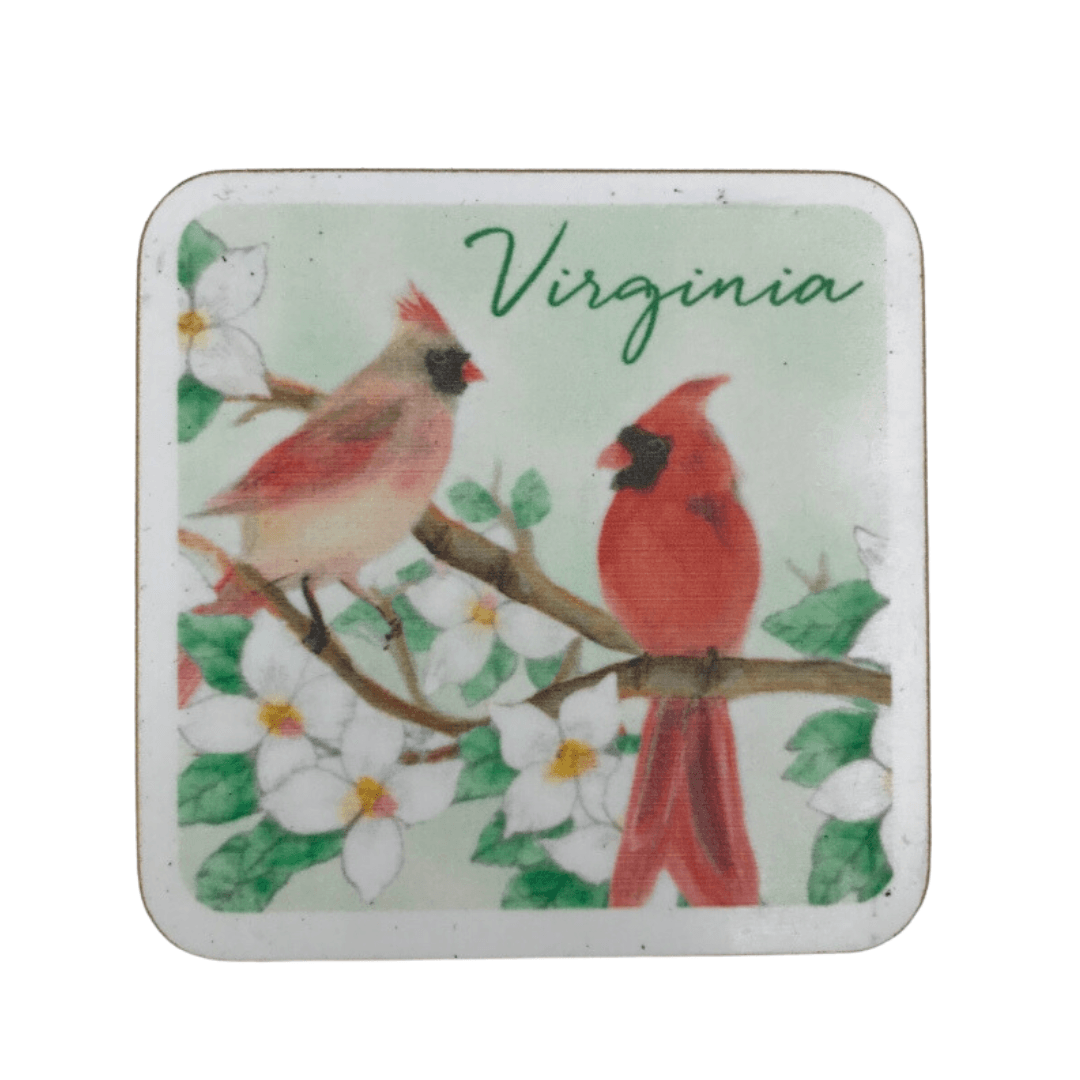 Virginia Cardinal Sign Virginia Cardinal in Dogwood Magnet | The Old Town Shop