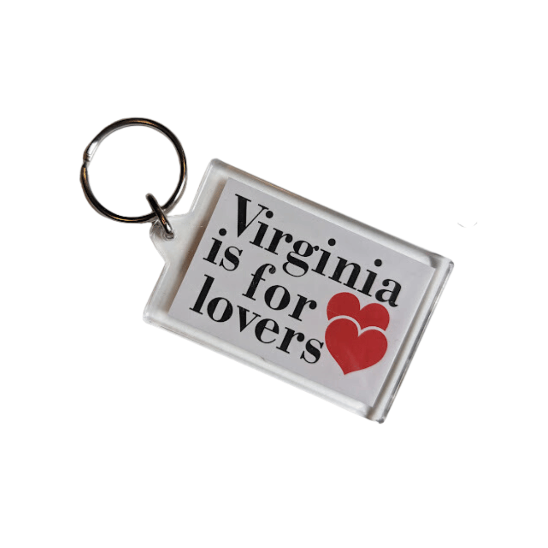 Virginia is for Lovers Key Chain White | The Old Town Shop