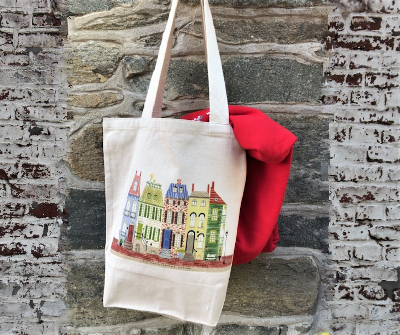 Old Town Alexandria Houses Tote Bag | The Old Town Shop