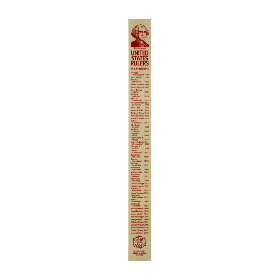 President Measuring Ruler US Presidents Ruler Basswood | The Old Town Shop