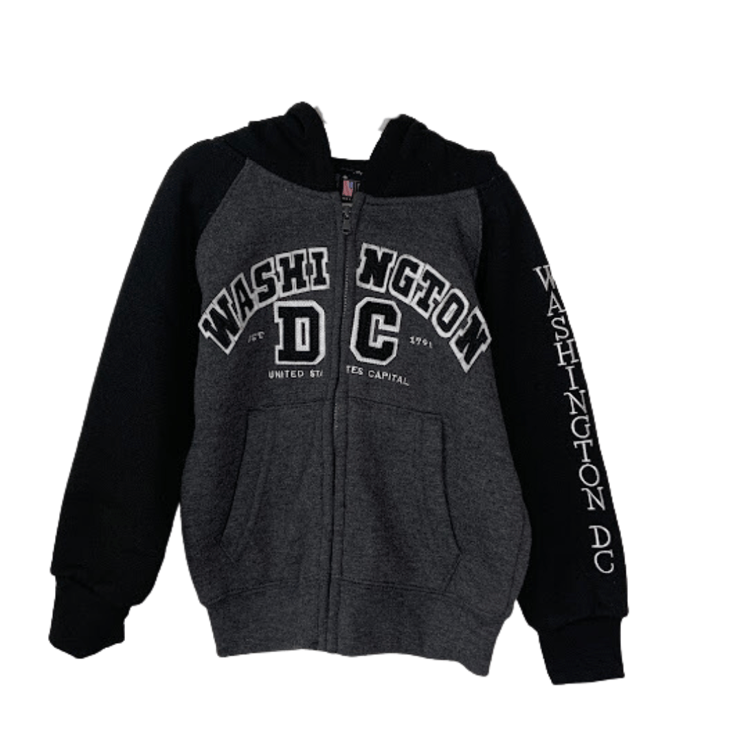 Gray and Black Washington DC Youth Hoodie XL | The Old Town Shop