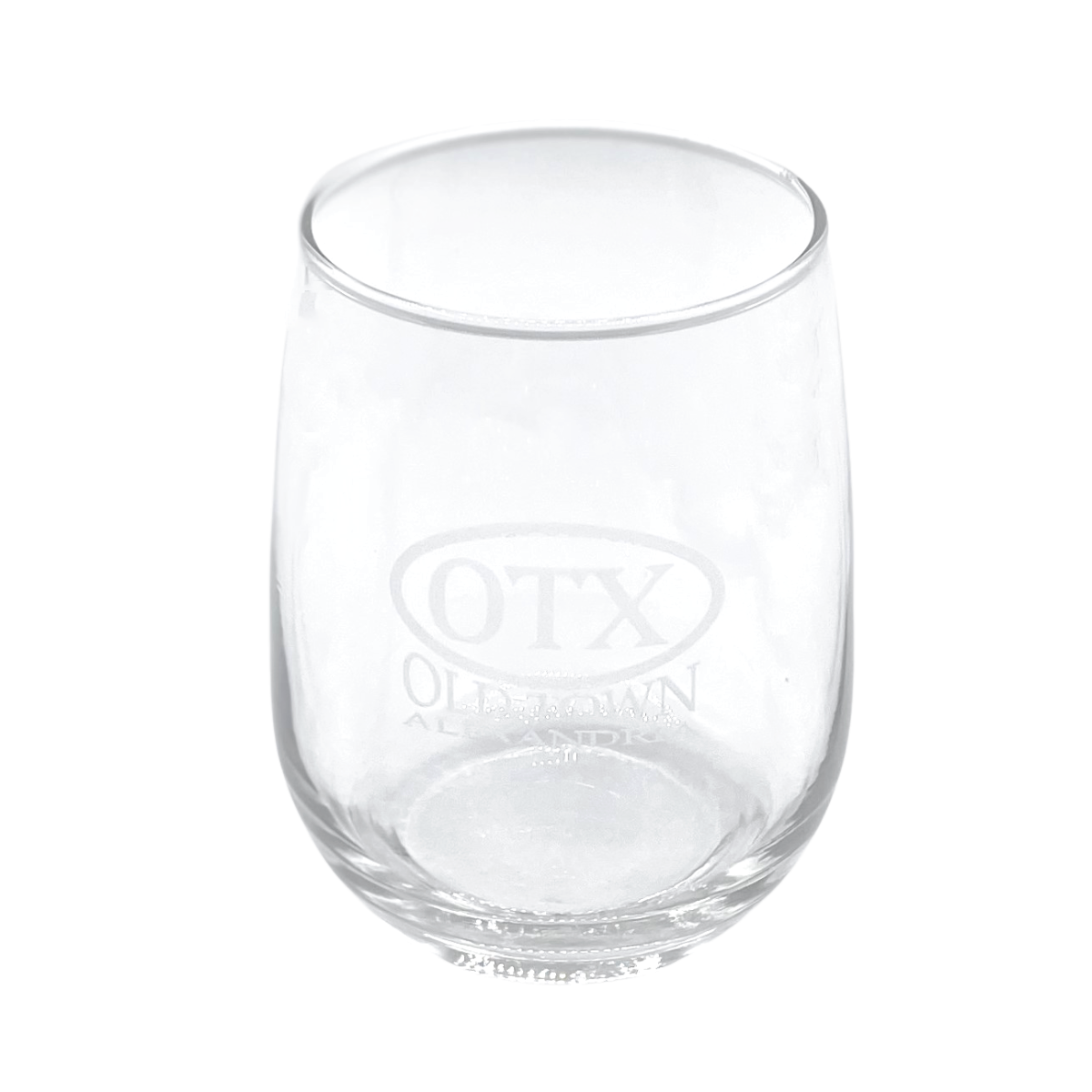 Pewter monogram stemless wine